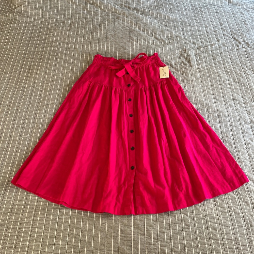 Rose Pink Flared Skirt